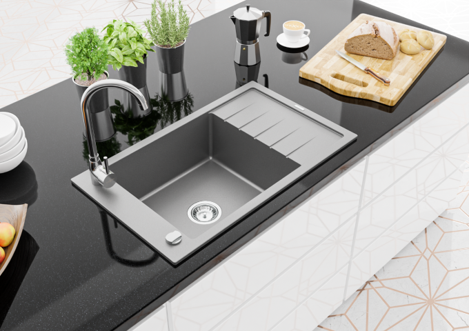 Dávkovače kuchyňské šedé